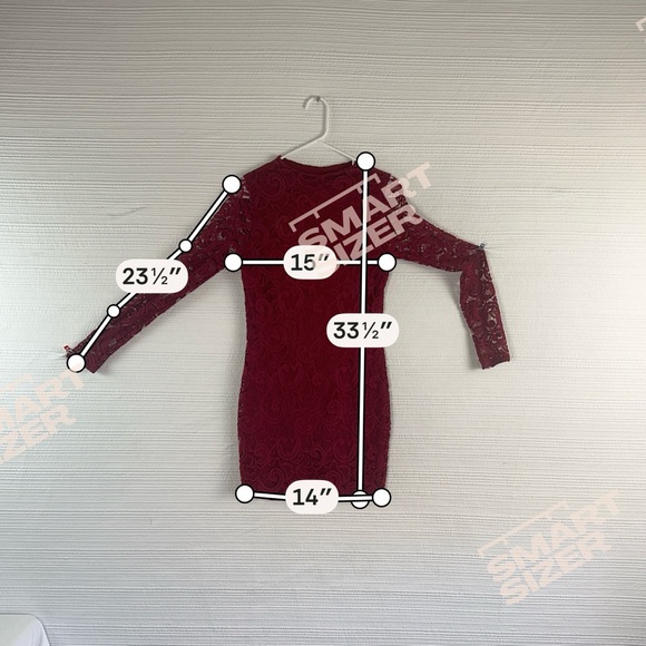 Windsor Burgundy Lace Bodycon Dress Romantic Elegant Holiday, Date Night SZ M - Picture 10 of 15